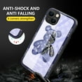 thumbnail image 7 of FIEWESEY Compatible iPhone 13 Phone Case, Cool Bear Shockproof Fashion Full Protection Soft TPU and Hard PC Back Scratch Slim Case for iPhone 13 6.1 inch (Blue with Strap), 7 of 7