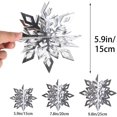 thumbnail image 2 of Decoraciones de copo de nieve colgantes de Navidad, 12 piezas de copos de nieve de papel blanco en 3D para decoración de árboles de Navidad, decoración de Navidad para fiestas de Año Nuevo, maravilla Afortunado Sencillez, 2 of 5