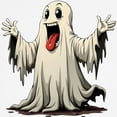 thumbnail image 3 of CafePress - Ghost With A Funny Face Kids Baseball T Shirt - Kids Cotton Baseball Jersey, 3/4 Sleeve Shirt, 3 of 4