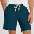 thumbnail image 3 of Mens Lounge Shorts Summer Elastic Waist Drawstring Straight Leg Relaxed Fit Casual Shorts with Pockets, 3 of 7