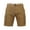 Brown, variant on Men Summer Slim Casual Shorts Fashion Solid Color Cargo Pants with Belt, Stretch Shorts with Multi Pockets