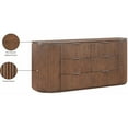 thumbnail image 3 of Meridina Furniture Astrid Brown Solid Wood And Oak Veneer Dresser, 3 of 15