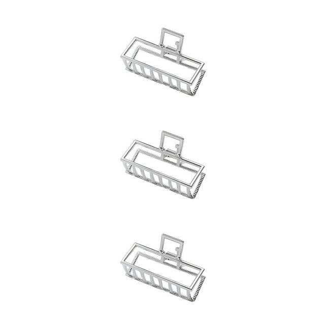 maskred Pinces de Mode Grand Style Simple à Portée de Main Style Simple Robuste Exquis Accessoires Barrettes pour Femmes Blanc/rectangle 3Set