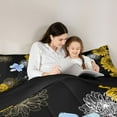 thumbnail image 4 of jejeloiu Rustic Flower Floral 7-Piece Bedding Comforter Set,Vintage Aesthetic Desgin King Bedding Sets,Orange Black Blue Bed Sheets For Adult,Ultra Soft Home Decor Reversible, 4 of 8