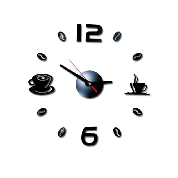 Números DIY 3D Reloj Adhesivos de pared Acrílico Hogar Romano Mural Reloj