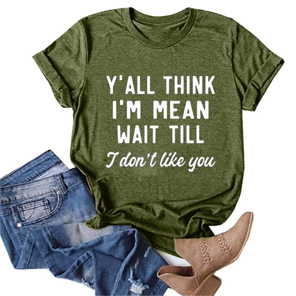 YHAJDS Women's Basic T-shirts Solid Color Short Sleeve Round Neck Casual Tee Top