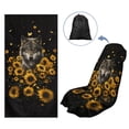 thumbnail image 5 of Xixirimido Gym Car Seat Cover Towel Sweatproof Protector for Post-Workout Large Universal Front Seat Mat Non-Slip for Cars, Trucks, SUVs, Wolf Sunflower Black, 2 Pack, 5 of 8