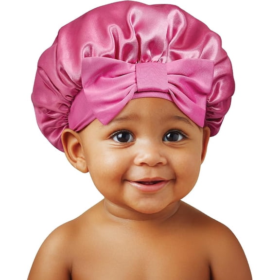 Red by Kiss Baby Satin Adjustable Bonnet Sleep Cap 6-36 Months (Pink)