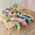 thumbnail image 3 of Pioneer Flower Floral Print Pattern Rectangle Tablecloth 60"x120", Waterproof Polyester Table Cloth, Wipeable Spillproof for Dining Camping Indoor Outdoor, 3 of 6