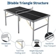 thumbnail image 3 of Portable Table Tennis Table - 6 x 3 FT Indoor Outdoor Ping Pong Set with Net Two Paddles and Three Balls, 3 of 7