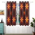 thumbnail image 2 of Stars Light 54×55 Inch Black Out Curtains 2 Packs Aesthetic for Bedroom Living Room Sliding Glass Doors Kitchen Windows, 2 of 5