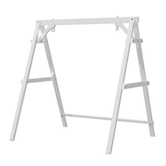 Ktaxon 4FT Porch Swing Stand, White Wooden A-Frame with 600lb Capacity for Outdoor Swings
