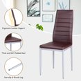 thumbnail image 6 of Set of 4 Dining Chair, Soft Padded Side Chairs with Ergonomic High Backrest & Steel Frame, Simple Modern Upholstered Accent Dining Chairs for Living Room Kitchen Dining Room Restaurant, 6 of 10