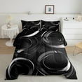 thumbnail image 1 of Erosebridal Geometry Stripe Bedding Toddler Comforter Set, Grey Minimalism Down Comforter, Abstract Style Decor, 2pcs, 1 of 8