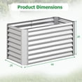thumbnail image 3 of Gymax 2PCS 4 x 2 x 2FT Galvanized Raised Garden Bed w/Open-Ended Base for Vegetable, 3 of 10