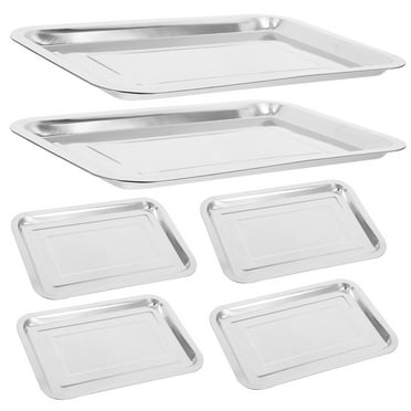 WHAMVOX 6Pcs Metal Baking Pans Stainless Steel Baking Sheets For Oven And Home Cooking 12.6X8.6X0.7In