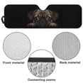 thumbnail image 7 of POLERO Pug Car Windshield Sun Shade for Car Front Window Block UV Rays Foldable Sun Visor Protector Sunshade to Keep Your Vehicle Cool 52.95”x 16.14”, 7 of 7