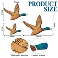 thumbnail image 4 of 6X 3 Size Mallard Duck Wall Art Wooden Ducks Wall Decor Rustic Flying Birds Wall Decor Carved Wood Wall Art for Home, 4 of 6
