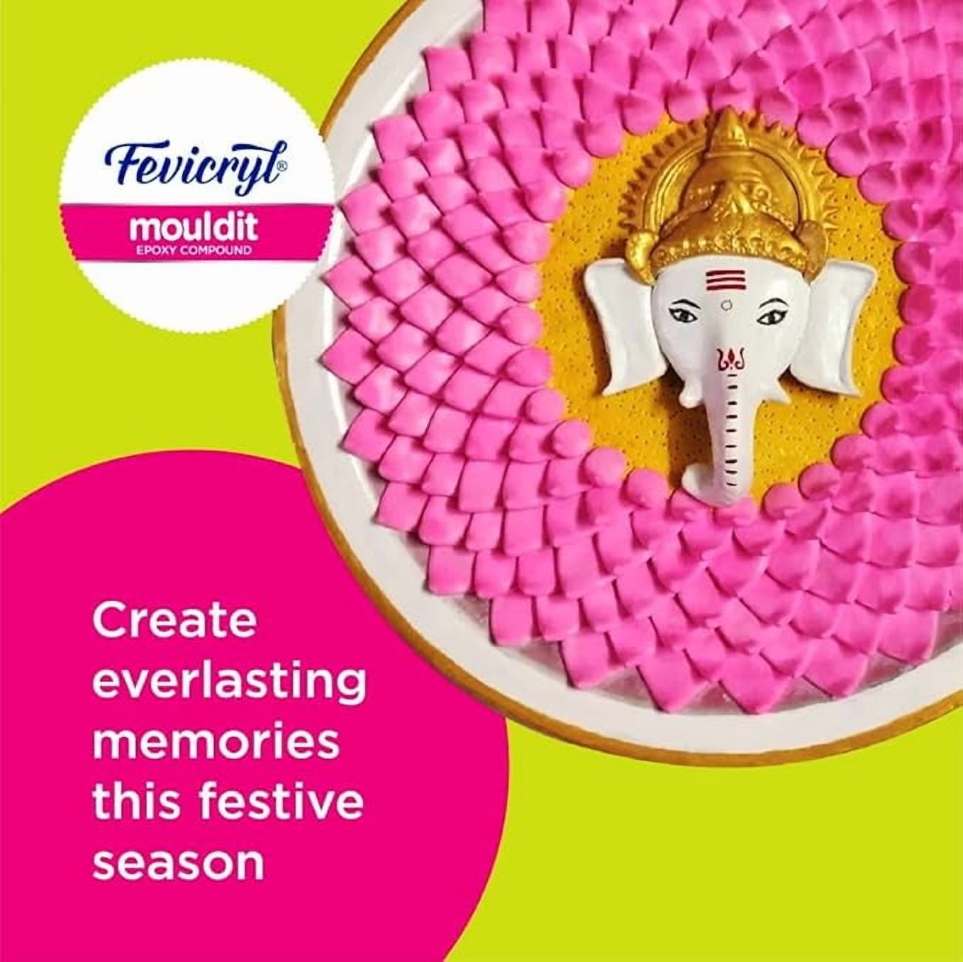 Fevicryl Mould Clay 12 pcs for Modelling and Sculpting, Air Dry Clay for 3D DIY Making Drawing Art and Craft, Painting Artists, Students, Works Handmade Decoration Gift for any Occasion Etc