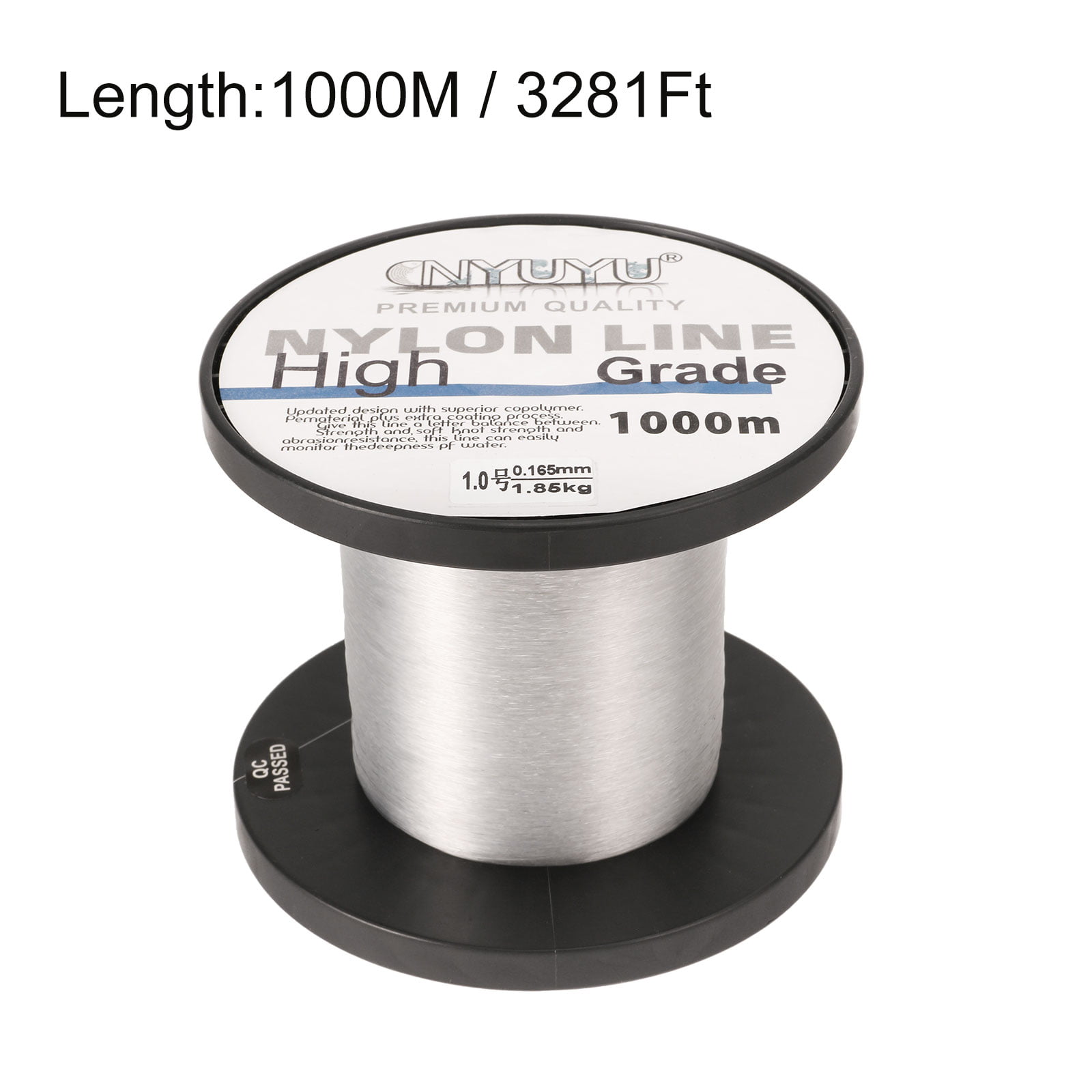 Uxcell 3281FT 7lb 2.0# Fluorocarbon Coated Monofilament Nylon Fishing Line  String Wire Clear