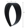 thumbnail image 5 of Motique Accessories Black 2 inch Wide Satin Hard Headband with No Teeth Head Band for Women and Girls, 5 of 5