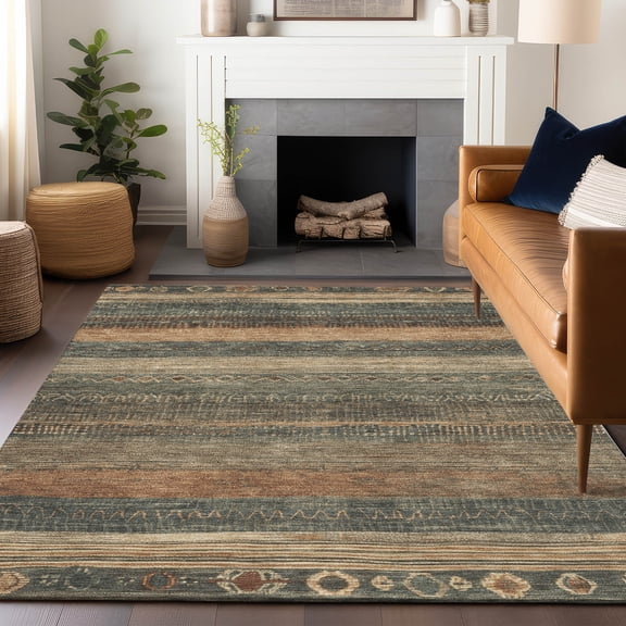 Addison Rugs Chantille Indoor/Outdoor Transitional Aztec Fern Machine Washable Rectangle Rug, 10' x 14'