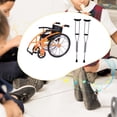 thumbnail image 2 of BELOVING Crutchs Wheelchair Models Experiment Stem Projects Toy Doll House Accessories Orange, 2 of 8