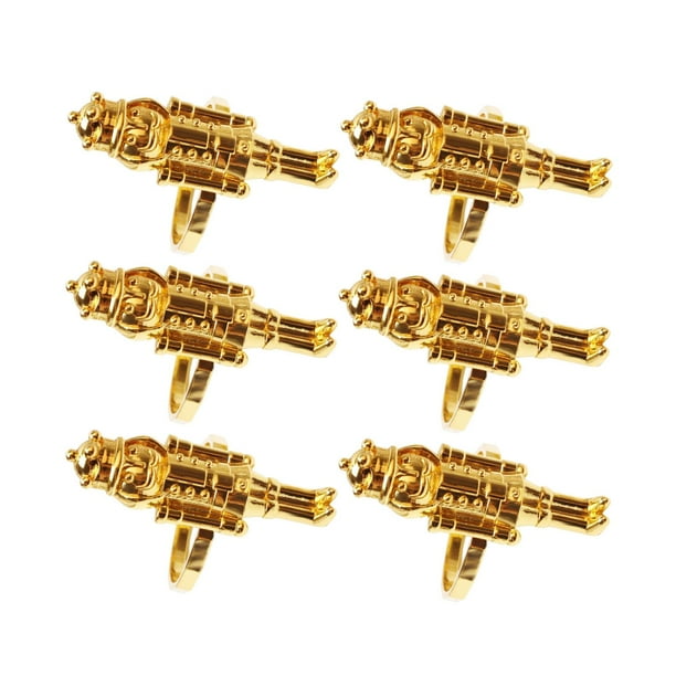 Paquete de 6 anillos para servilletas, cena de Cascanueces, Metal único, elegante para cena, Macarena Servilleteros