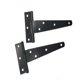 thumbnail image 1 of T Hinge Triangle Hinge Heavy Duty Galvanized Triangle T Hinge 4 Inch Black Can Be Used To Hang Cabinet Doors Garden Doors Wooden Boxes 2 Pie, 1 of 5