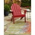 thumbnail image 5 of Unique Loom Outdoor Modern Collection Area Rug - Crumpled (5' Square Multi/Gold), 5 of 7