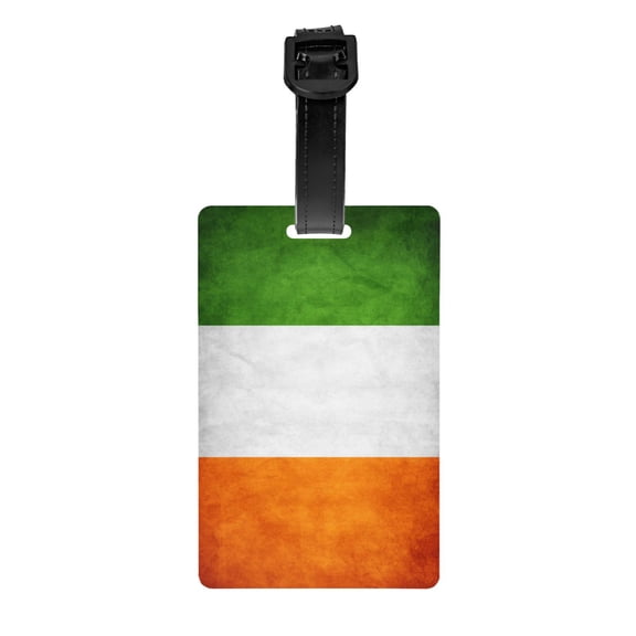Irish Flag Luggage Tag Pvc Identifier Card Holder Label Travel Bag Tag