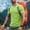 Green, variant on WIZUTIZ Workout Shirts for Men Short Sleeve Quarter Zip Pullover Running Shirt Quick Dry Athletic Activewear Tops Gym Clothes