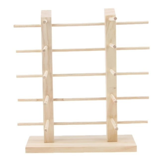 Esquirla Wood Sunglasses Eyeglass Rack Display Stand Holder Double Lines for 10 Pairs