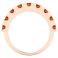 thumbnail image 5 of 1.53 ctw Wedding Band for Women - 18K Rose Gold Simulated Red Diamond Stackable Eternity Ring, 5 of 6