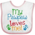 thumbnail image 3 of Inktastic My Pawpaw Loves Me Boys or Girls Baby Bib, 3 of 4