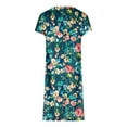 thumbnail image 2 of Taylonsss Women's Summer Loose Casual V-Neck Printed Short Sleeve Dresses, 2 of 5