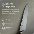 thumbnail image 4 of Shun Utility Knife Premiere Series 6 Inch Multipurpose Damascus Clad,  Hammered Tsuchime Steel Blade, Professional Quality - Walnut / Stainless Steel, 4 of 8