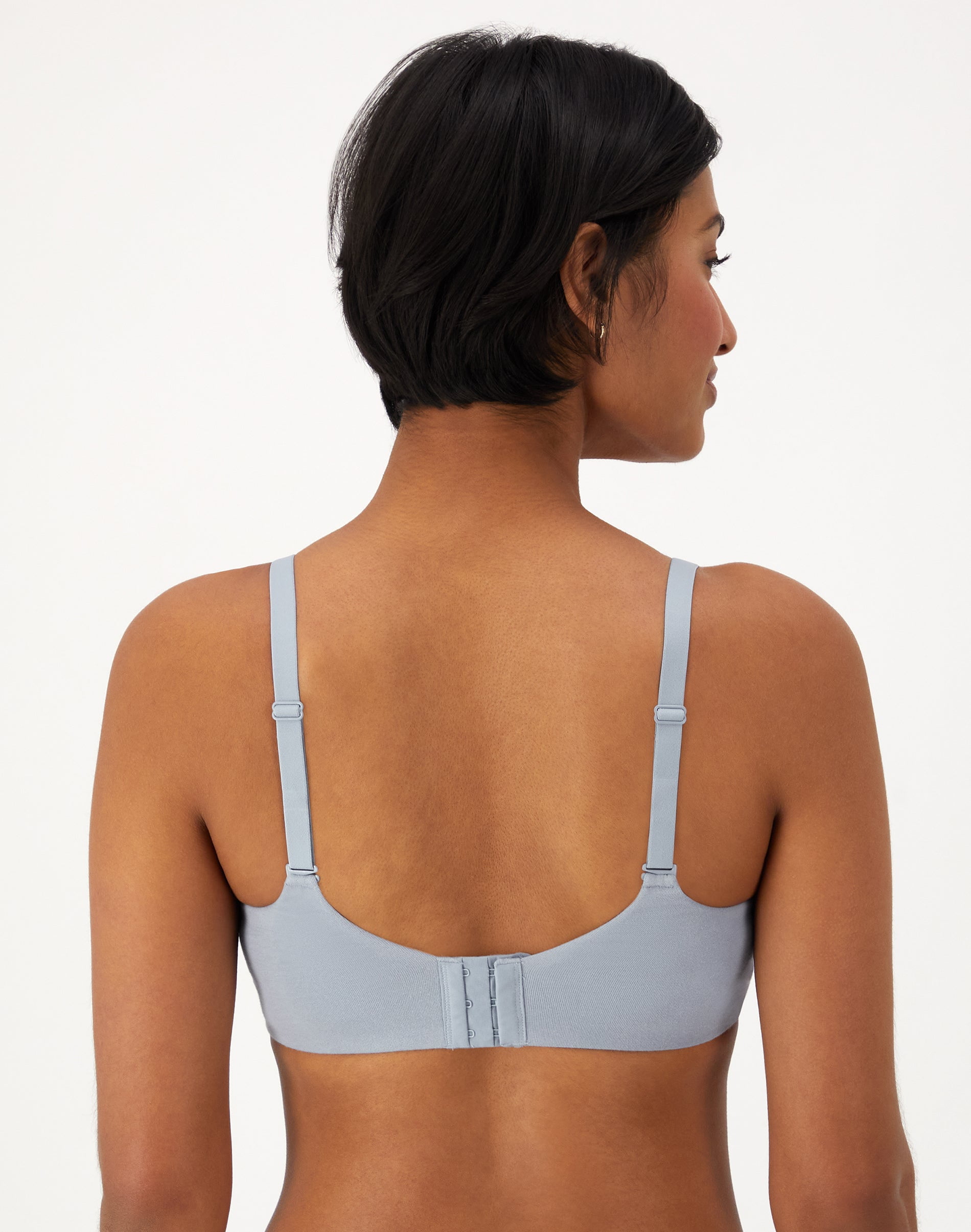 Bali Women's Breathe Modal T-Shirt, Breathable Wireless, Full-Coverage Convertible Bra, Silver Satin