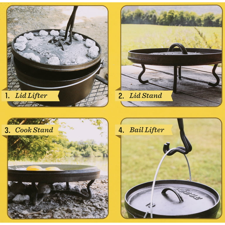 Lodge Cast Iron 4-in-1 Camp Dutch Oven Tool