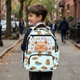 thumbnail image 3 of HUIACONG Cute Capybara Print School Backpack for Kids Teens Age 5-16 Spacious Multi Pocket Scuff Resistant Adjustable Padded Straps Water Repellent Bookbag for School Daily Use Trip, 3 of 7