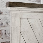 Steve Silver Bear Creek Rustic Ivory Queen Panel Bed