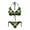 Distressed Jamaica Flag Print, variant on Chririnla Women's Halter Neck Two Piece Bikini Set - Skull & Heart Arrow Print - Sexy Tie Side Swimsuit for Beach Vacation & Pool Party