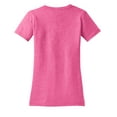 thumbnail image 6 of District Juniors Tri Blend Neck Tee-L (Dark Fuchsia Heather), 6 of 6