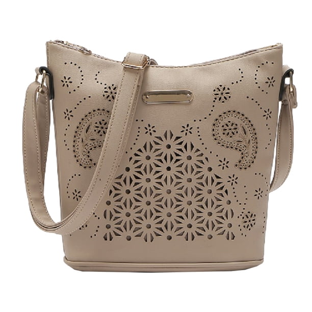 Bolso bandolera elegante para mujer, tipo cubo de PU