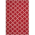 thumbnail image 2 of Safavieh Dhurries Jona Geometric Area Rug, Red/Ivory, 6' x 9', 2 of 8