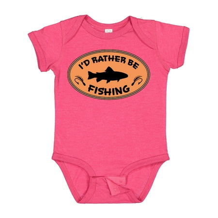 

Inktastic I d Rather Be Fishing Gift Baby Boy or Baby Girl Bodysuit