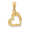 thumbnail image 5 of Auriga Fine Jewelry 10K Yellow Gold .01ct. Diamond Heart Pendant (W - 9 inch) for Women, 5 of 6