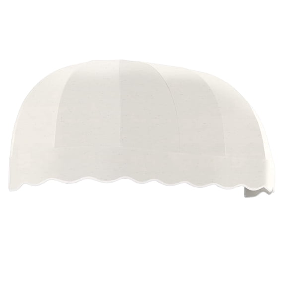 Awntech 10.38 Ft Chicago Elongated Dome Fixed Awning Canopy (124.5in x 32.25in x 26.25in), Oatmeal Tweed