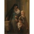 thumbnail image 2 of Édouard-Louis Dubufe 14x18 Gold Ornate Wood Frame and Double Matted Museum Art Print Titled - The Widow's Penny (1839-1883), 2 of 4