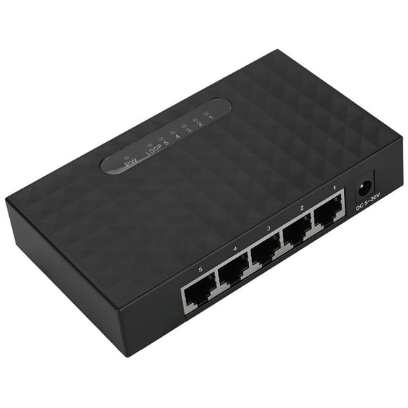Network Switch,5 Port Fast 10/100/1000Mbps Network Adapter LAN Ethernet Adapter World-Class Design